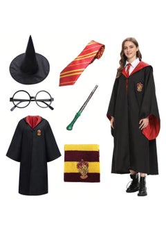 YelaJoy Compatible for 6 Piece Harry Potter Cos Performing Set, Harry Potter Gryffindor Deluxe Robe Childs Costume with Wand Tie Scarf,Costume for Harry Potter Fans Cosplay Gifts Accessory-S  - Image 5