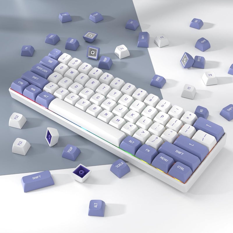 surmen CSA Profile 118 Keys Double-Shot PBT Keycap Custome Keycaps for 61/68/84/87 Mechanical Gaming Keyboard (Purple) - Image 2