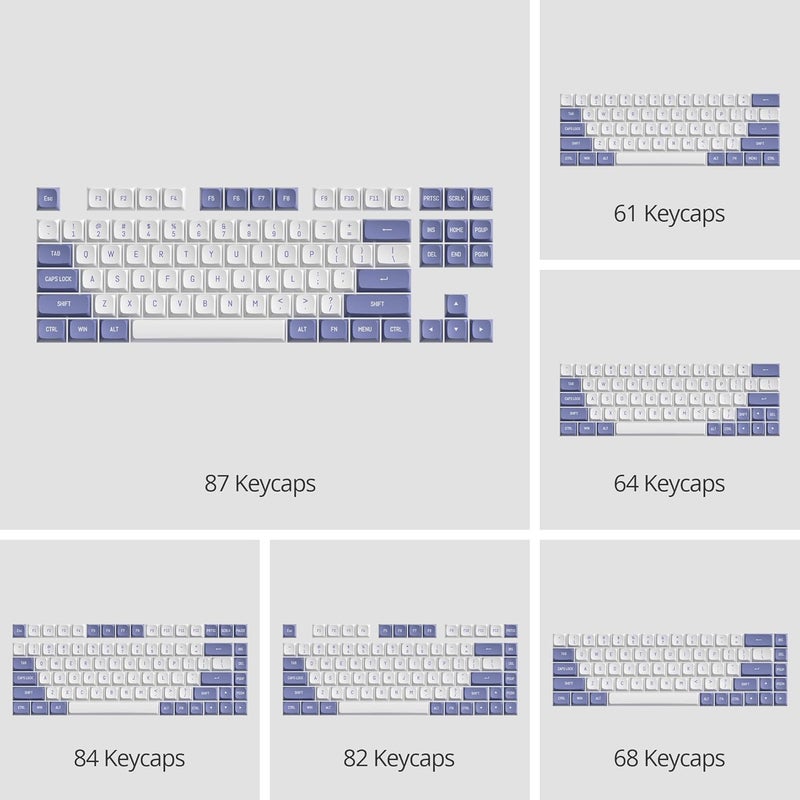 surmen CSA Profile 118 Keys Double-Shot PBT Keycap Custome Keycaps for 61/68/84/87 Mechanical Gaming Keyboard (Purple) - Image 3
