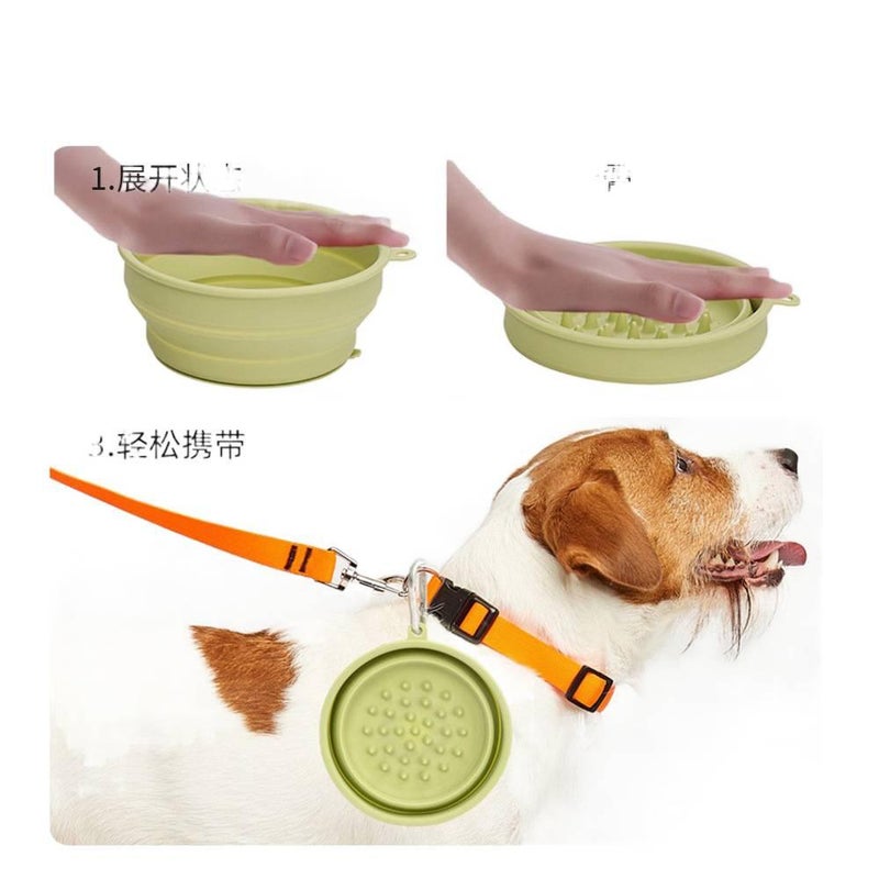 Collapsible Pet Bowl Silicone Portable with Design Portable Travel Silicone Build and Outdoor Use for dogs cats walks and outdoor feeding - Image 2