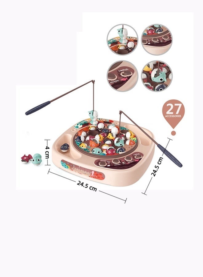 Electric spinning fishing reel Magnetic fishing game With lights and music Fishing competition game Early childhood education toy - Image 3