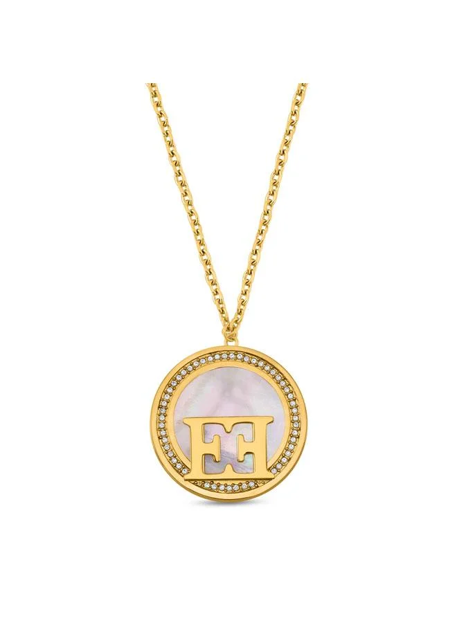 إسكادا Hannah Gold Plated 316L Stainless Steel Pendant Necklace for Women, 700mm