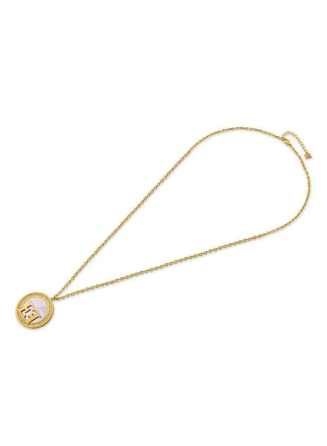 إسكادا Hannah Gold Plated 316L Stainless Steel Pendant Necklace for Women, 700mm
