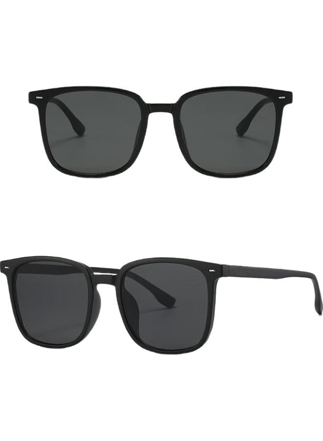 Bai Xiaoshe Bai Xiao Shu Classic Korean-Style Sunglasses-2308 [Gray Lenses], Sun Protection Glasses, Trendy Style, Suitable For Men And Women, Driving Sunglasses - Image 1