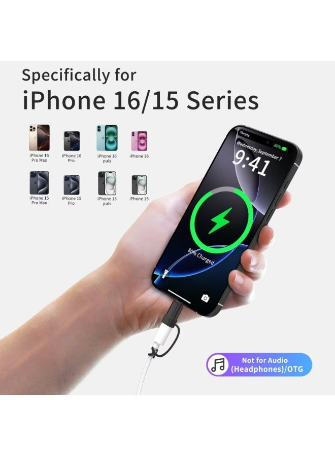 محول من نوع Lightning إلى USB C بقوة 27 واط، مناسب لأجهزة iPhone 15/16 Pro/16 Pro Max/Plus، Galaxy S24، محول تسلسلي، كابل موصل شاحن من النوع C، لشاحن iPhone 16/15، ملحقات iPhone 16/15 - Image 5