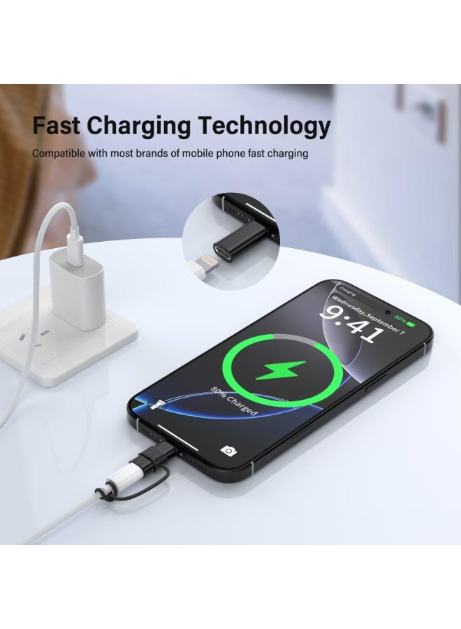محول من نوع Lightning إلى USB C بقوة 27 واط، مناسب لأجهزة iPhone 15/16 Pro/16 Pro Max/Plus، Galaxy S24، محول تسلسلي، كابل موصل شاحن من النوع C، لشاحن iPhone 16/15، ملحقات iPhone 16/15 - Image 3