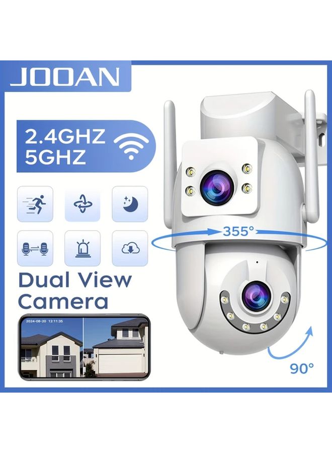 JOOAN 5G Dual Band WiFi Security Camera E30 Auto Tracking Full Color Night Vision Two Way Audio 1296P HD Video Outdoor IPX6 Weatherproof USB Powered Home Surveillance - Image 2