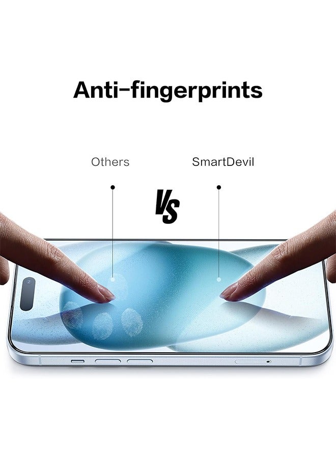 Ocean 2 PCS iPhone 16 Pro Max Screen Protector 6.9" HD Clear Tempered Glass Film, Scratch Resistant Anti-Fingerprint Bubble Free Protective Film, 9H Tempered Glass Film for iPhone 16 Pro Max, Clear - Image 5