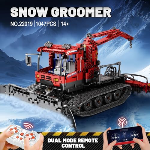 Reobrix Snow Groomer Building Blocks Set RC Remote Control Snow Plow Toy Truck Construction Vehicles Toy for AdultsEngineering Truck 22019 Birthday Gifts Ideas for Boys 14 - Image 5