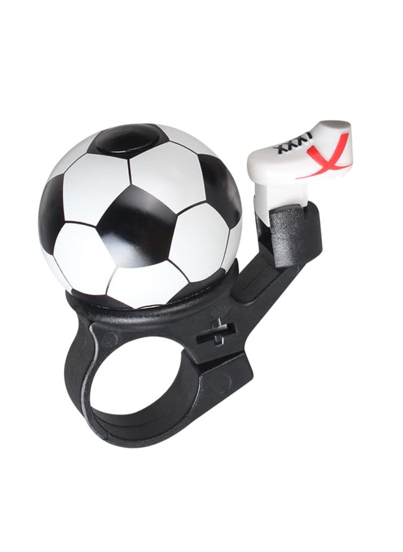 Excefore Bike Bell, Bike Bell Football Design, Kids Bicycle Bell with Loud Crisp Clear Sound, Bike Accessories Decoration Bell for Children Kids Boys Girls Handlebar(2PCS)  - Image 1