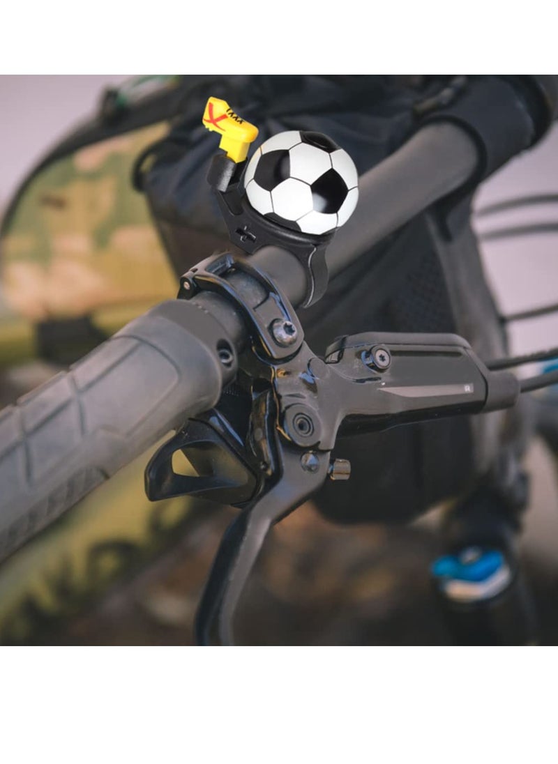 Excefore Bike Bell, Bike Bell Football Design, Kids Bicycle Bell with Loud Crisp Clear Sound, Bike Accessories Decoration Bell for Children Kids Boys Girls Handlebar(2PCS)  - Image 3