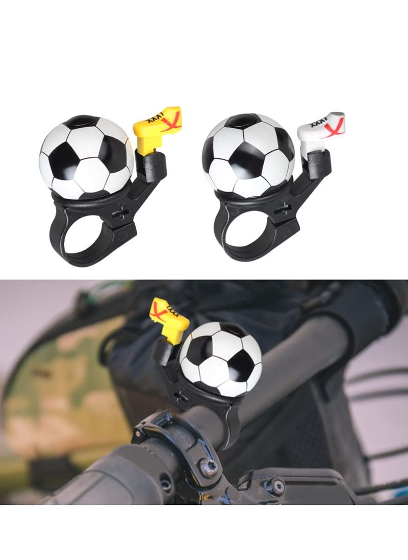 Excefore Bike Bell, Bike Bell Football Design, Kids Bicycle Bell with Loud Crisp Clear Sound, Bike Accessories Decoration Bell for Children Kids Boys Girls Handlebar(2PCS)  - Image 4