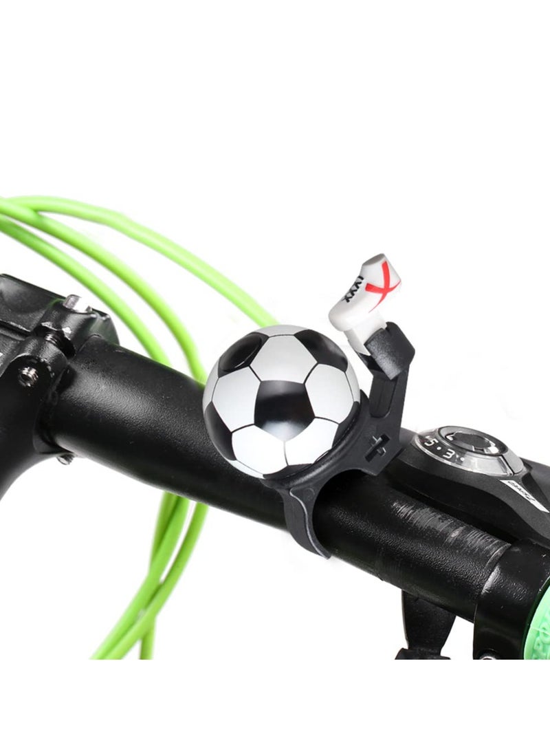 Excefore Bike Bell, Bike Bell Football Design, Kids Bicycle Bell with Loud Crisp Clear Sound, Bike Accessories Decoration Bell for Children Kids Boys Girls Handlebar(2PCS)  - Image 5