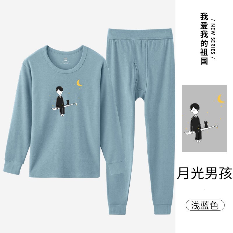 Men's Cotton Thermal Underwear Set, Crew Neck, Long Sleeve, Antibacterial - Image 5