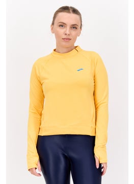 Brooks Women Sportswear Fit Long Sleeve Training Top, Yellow  - Image 1
