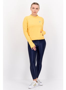 Brooks Women Sportswear Fit Long Sleeve Training Top, Yellow  - Image 3