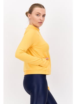 Brooks Women Sportswear Fit Long Sleeve Training Top, Yellow  - Image 2