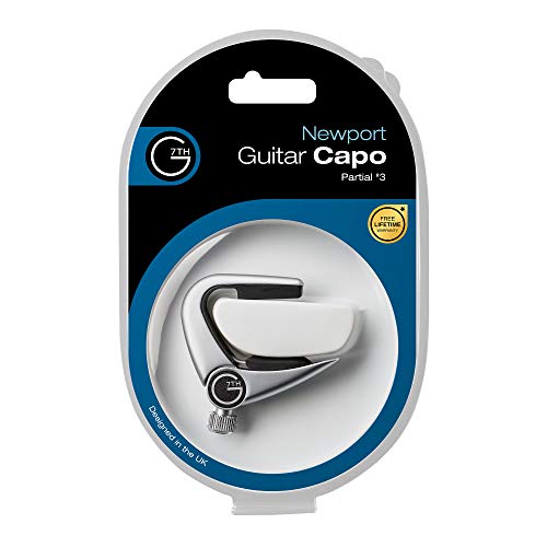 G7th Newport Guitar Capo - String Partial Silver, 30mm - Lightweight & Low Profile - Easy Flip Lever with Fine-Tune Adjustment - Unlock Open Tunings, Perfect for 3 String Acoustic and Electric Guitars - Image 5