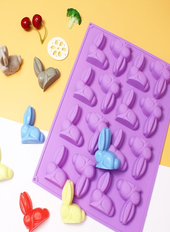 EDUEE Easter Silicone Molds 3d Bunny Chocolate Mold 16 Cavity Easter Candy Mold Rabbit Shape 2.36 inch - Image 4