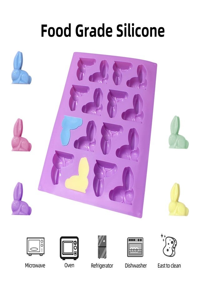 EDUEE Easter Silicone Molds 3d Bunny Chocolate Mold 16 Cavity Easter Candy Mold Rabbit Shape 2.36 inch - Image 5