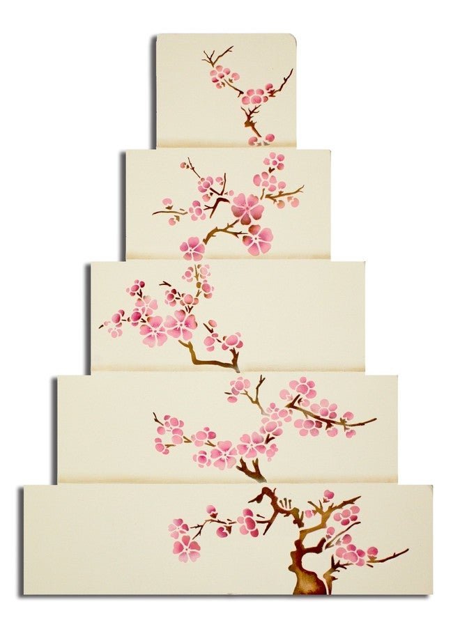Designer Stencils C445 Blooming Cherry Tree Tier 5 Cake Stencil, Beige/semi-Transparent - Image 3
