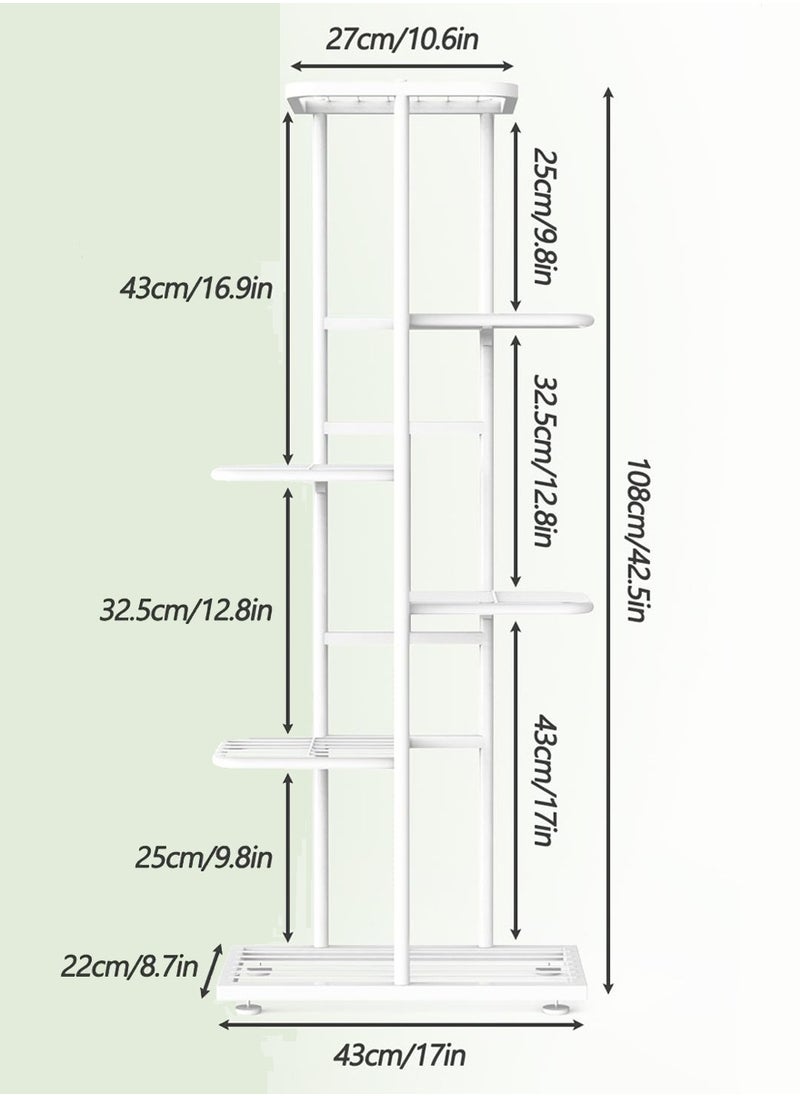 Upgraded Metal Corner Display Stand,6 Tier Plant Stand for Indoor & Outdoor,Flower Pot Unit Shelf for Patio, Balcony, Living Room(White) - pzsku/Z029CCC3F875C3BC846E0Z/45/_/1739519628/1981ac8d-d5d7-4e2c-9f47-51f7bd86ff28