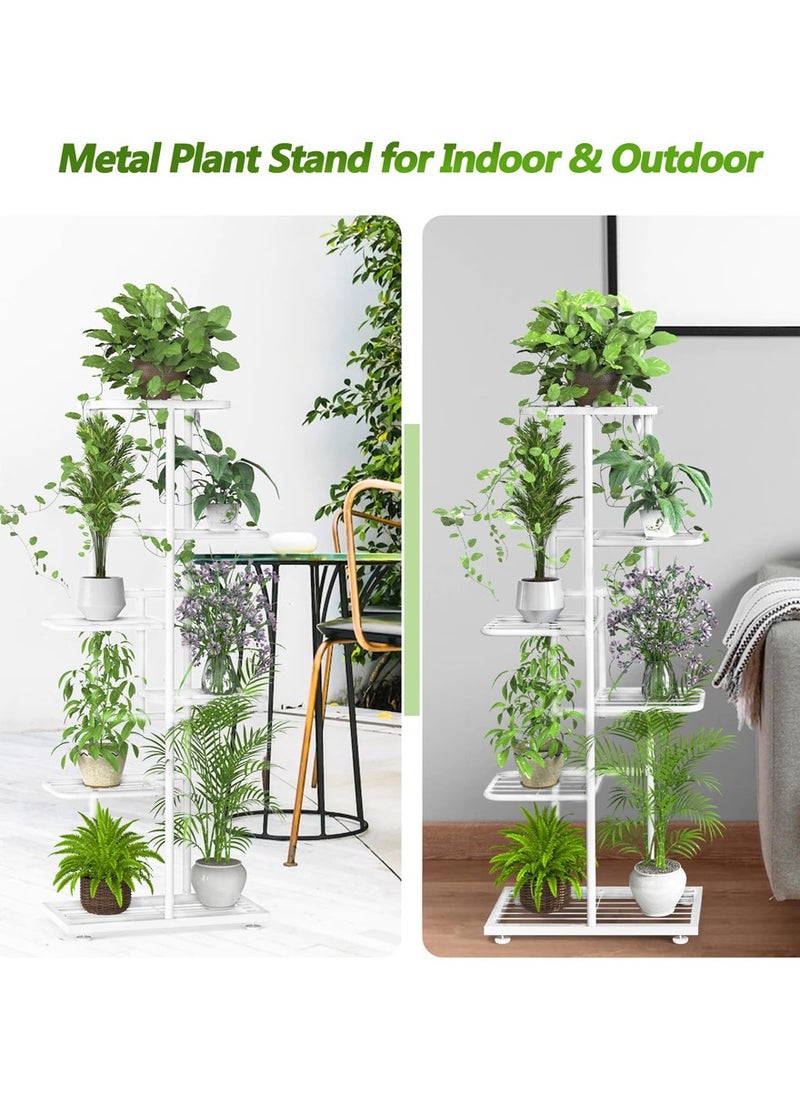 Upgraded Metal Corner Display Stand,6 Tier Plant Stand for Indoor & Outdoor,Flower Pot Unit Shelf for Patio, Balcony, Living Room(White) - pzsku/Z029CCC3F875C3BC846E0Z/45/_/1739519638/26a2945a-5361-45a5-b4ff-6a059ddbeabc