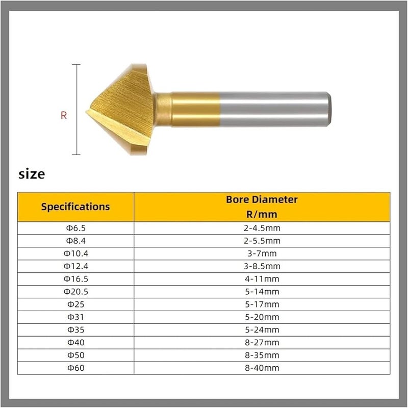 High Speed Steel Single Edge Chamfering Cutter 20 5mm 90 Degree 1F Coate For CNC Metal Inner Hole - Image 4