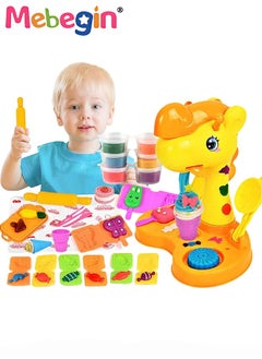MEBEGIN Giraffe Color Dough Play Toys for Kids, Ice Cream Maker Machine Color Playdough Playset, Pretend Food Play Toy with Creations Tools for Girls Boys Kids Age 3+  - Image 1