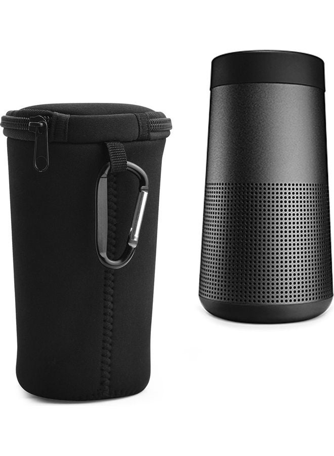 NIBEMINENT Bluetooth Speaker Protective Bag For Bose-Soundlink Revolve Black - Image 4