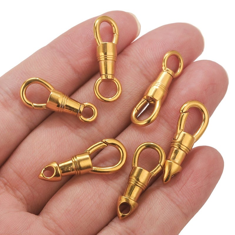 Golden 304 Stainless Steel Teardrop Eagle Beak Clasp For DIY Necklace Pendant Making - Image 5