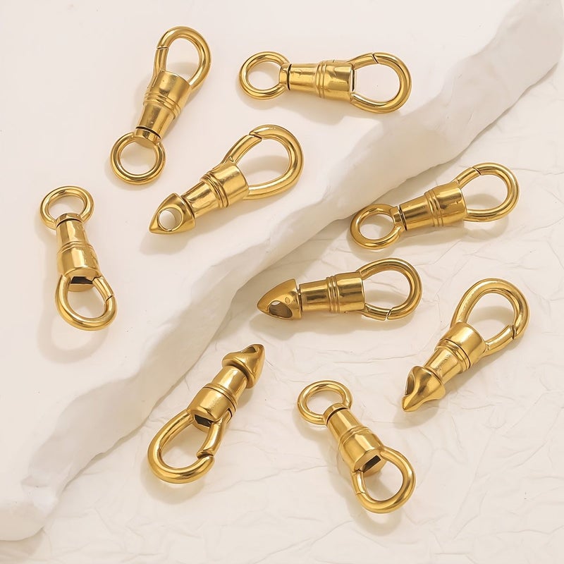Golden 304 Stainless Steel Teardrop Eagle Beak Clasp For DIY Necklace Pendant Making - Image 3