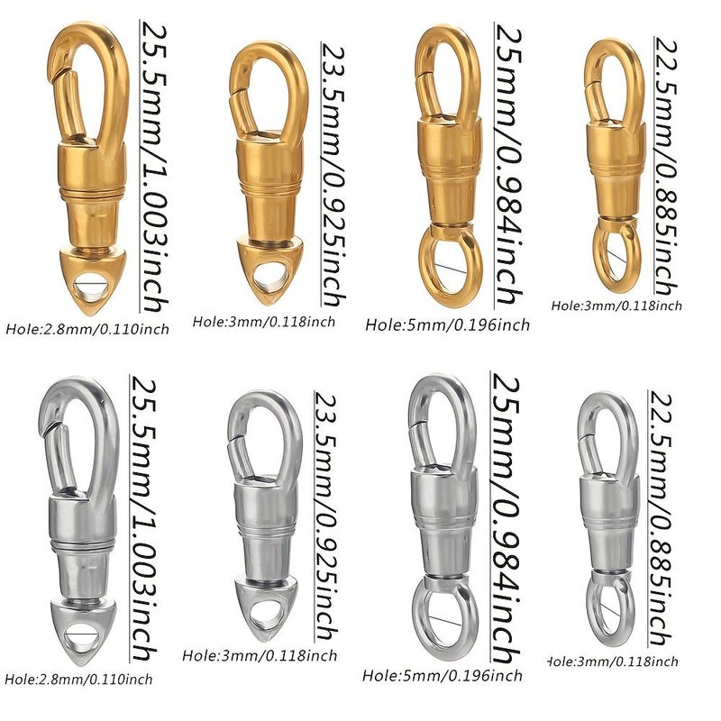 Golden 304 Stainless Steel Teardrop Eagle Beak Clasp For DIY Necklace Pendant Making - Image 4