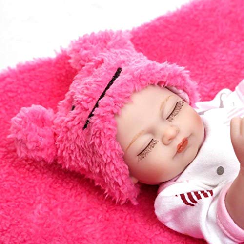 TERABITHIA Miniature 10" Realistic Beautiful Dreamer Newborn Baby Doll Kits Silicone Full Body Washable for Girl - Image 3