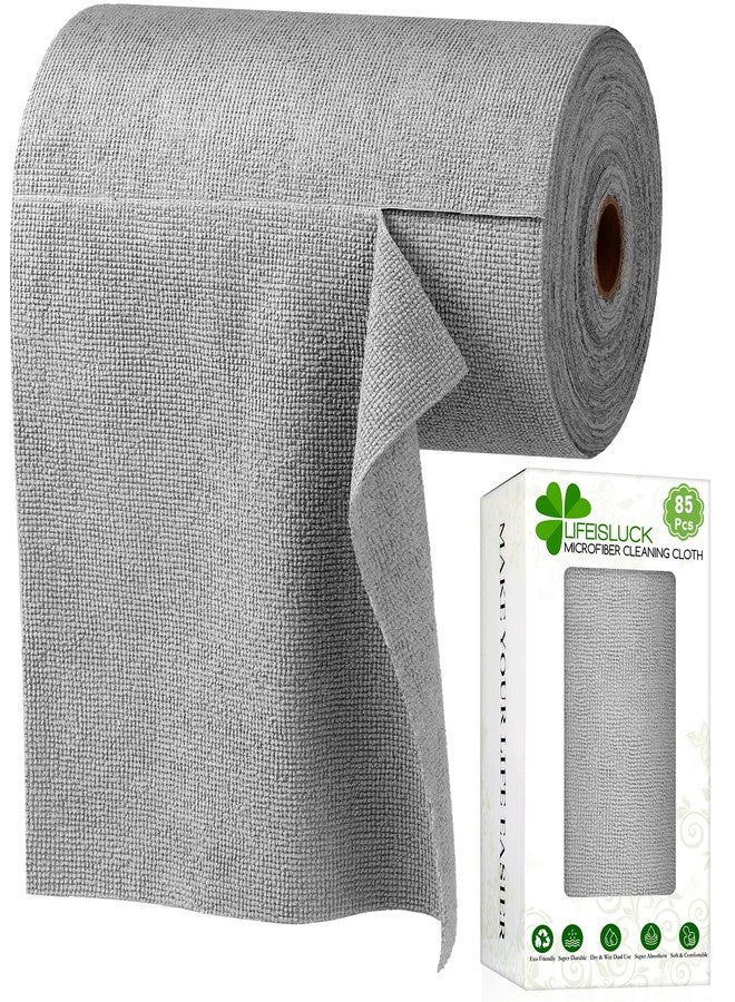 LifeisLuck 85 Pack Reusable Tear Away Microfiber Cleaning Cloth Roll, 10" x 10" Value Pack Kitchen Towels Washable Cleaning Rag Towels Multi-Purpose Microfiber Dish Cloths for Auto, House, Garage, Kitchen - Image 1