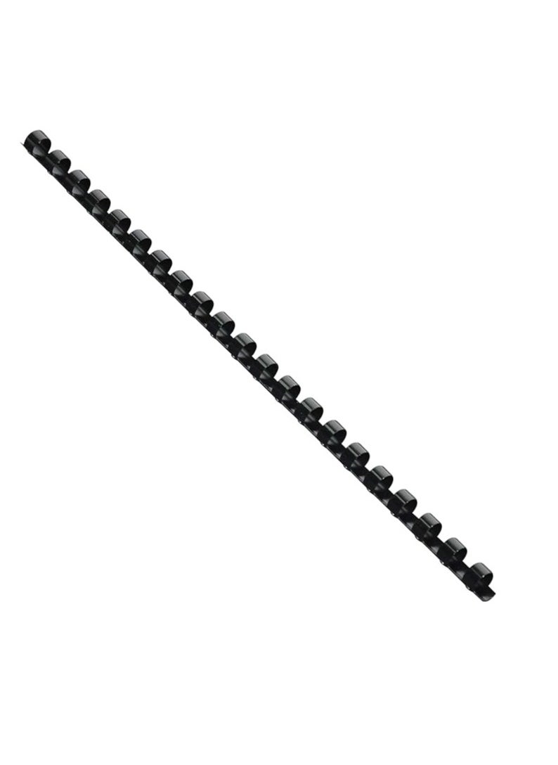 Libra 10mm Plastic Comb Binding Rings 100/box Black  - Image 1