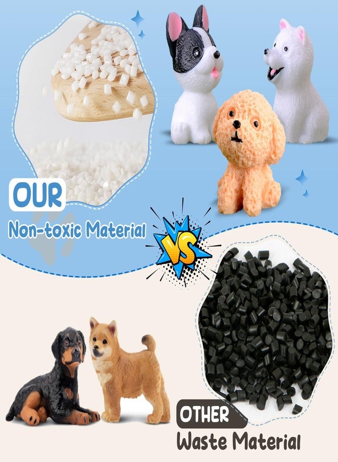 JUYRLE Cake Topper - 32Pcs Realistic Dog Figurines Birthday Party Supplies With Bone Kennel Mini Balloons Decoration for Boys Girls Dog Theme Party - Image 3