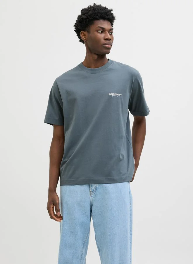 JACK & JONES Slogan Print Crew Neck T-Shirt