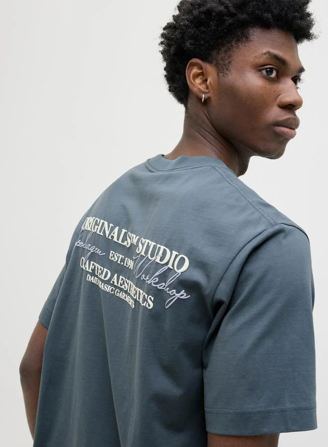 JACK & JONES Slogan Print Crew Neck T-Shirt