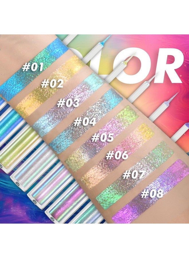 تشارماسي كحل سائل Chameleon، كحل ملون متغير اللون، كحل مقاوم للماء، كحل سائل ذهبي لامع، تركيبة عالية الصبغة ومقاومة للتلطخ، طرف فائق الدقة 305 - Image 2