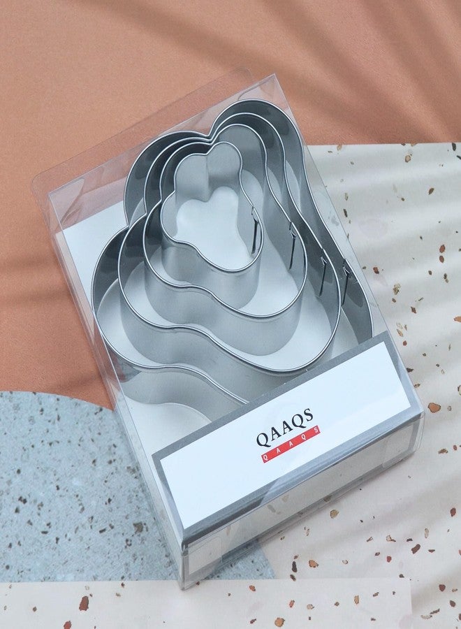 QAAQS Bunny Foot Cookie Cutter Set - 5 Inch, 4 Inch, 3 Inch, 2 Inch - 4 Piece Easter Bunny Rabbit Paw Print Footprint Cookie Cutters- Stainelss Steel - Image 5