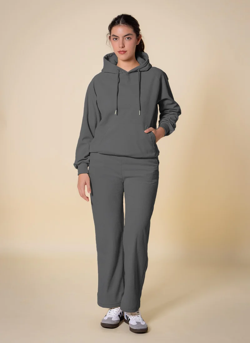 SHAPES TEXTURED HOODIE SET