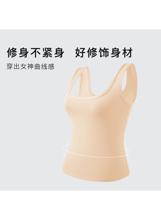 Moonbadi Women'S Camisole Undershirt, Comfortable And Breathable, Large Round Neck, Solid Color, Simple And Versatile, Can Be Worn As Outerwear - Image 4