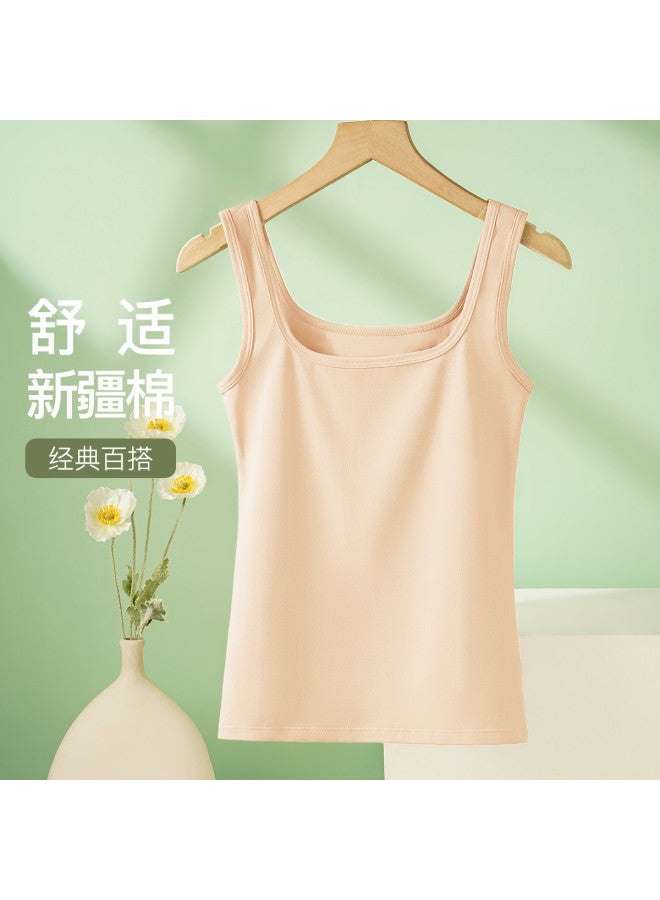 Moonbadi Women'S Camisole Undershirt, Comfortable And Breathable, Large Round Neck, Solid Color, Simple And Versatile, Can Be Worn As Outerwear - Image 2