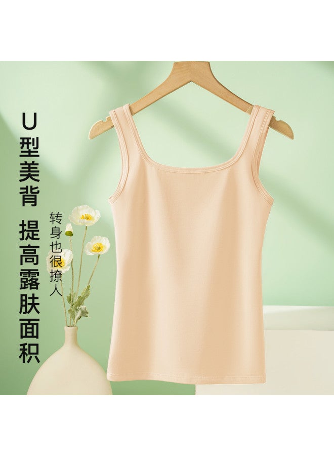 Moonbadi Women'S Camisole Undershirt, Comfortable And Breathable, Large Round Neck, Solid Color, Simple And Versatile, Can Be Worn As Outerwear - Image 3