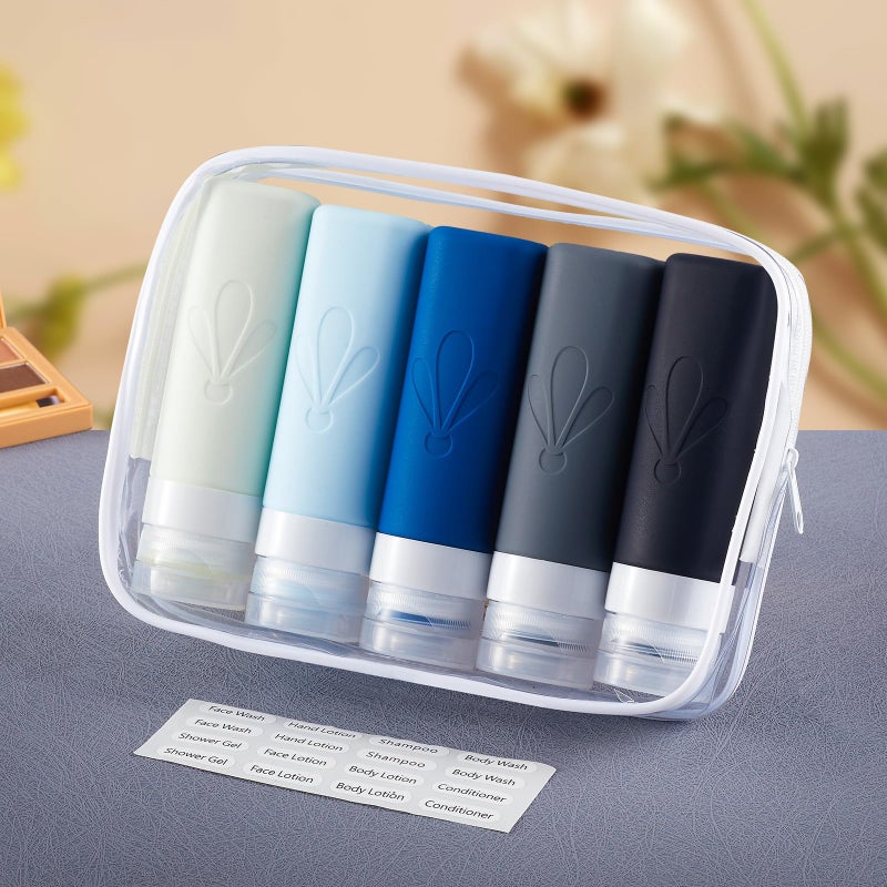 Insfit Travel Bottles For Toiletries  Tsa Approved 3Oz Travel Size Containers  Bpa Free Leak Proof Squeezable Silicone Tubes For Shampoo Conditioner Lotion Soap With Labels - Image 5