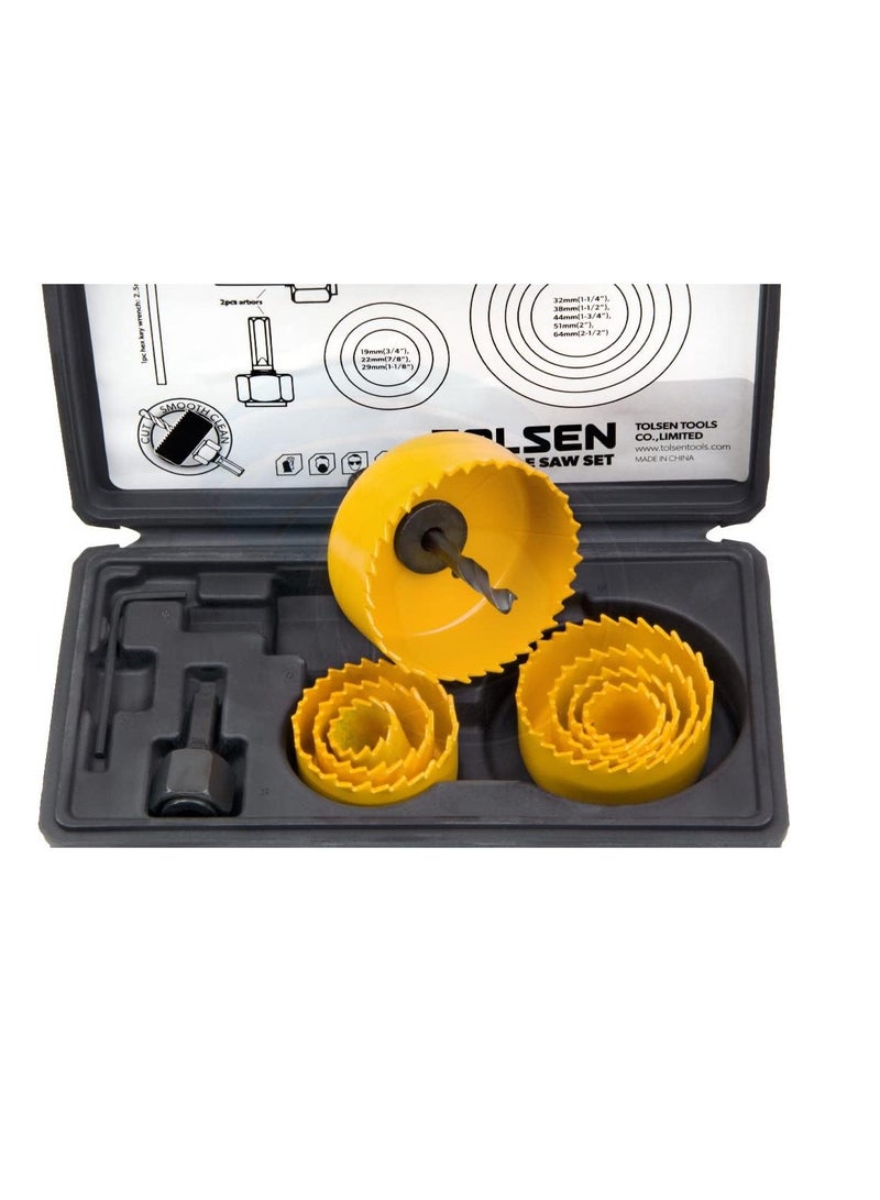 TOLSEN 11Pcs Hole Saw Set - Image 1