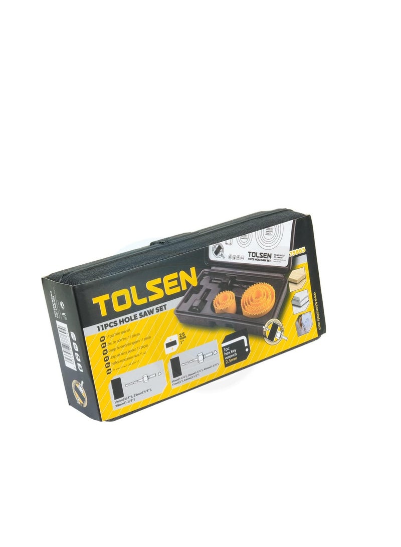 TOLSEN 11Pcs Hole Saw Set - Image 5
