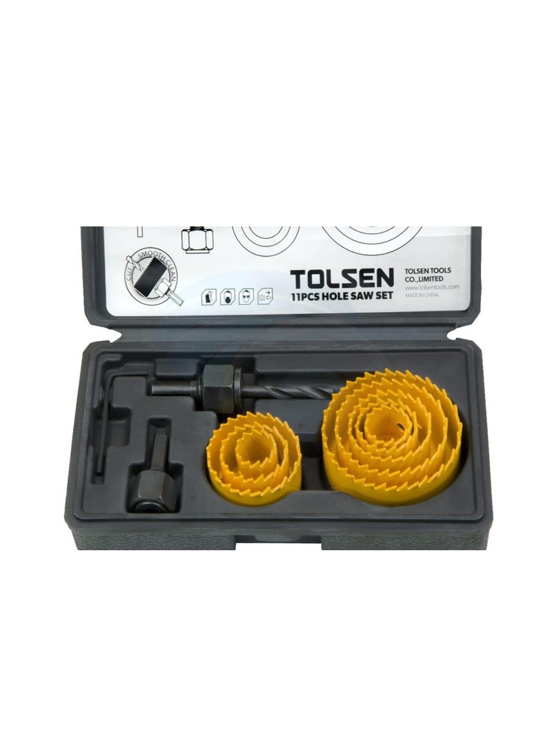 TOLSEN 11Pcs Hole Saw Set - Image 3