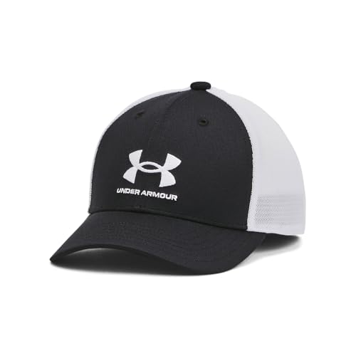 Under Armour Boys Blitzing Trucker Hat, (002) Black/White/White, One Size Fits Most - Image 1
